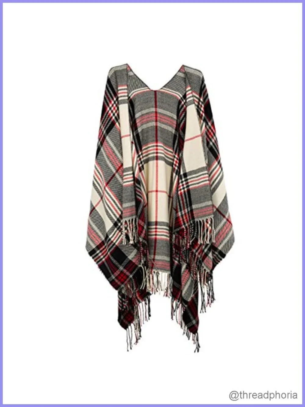 Imitation Cashmere Plaid Shawl Scarf Wrap Tassel Oversized Soft